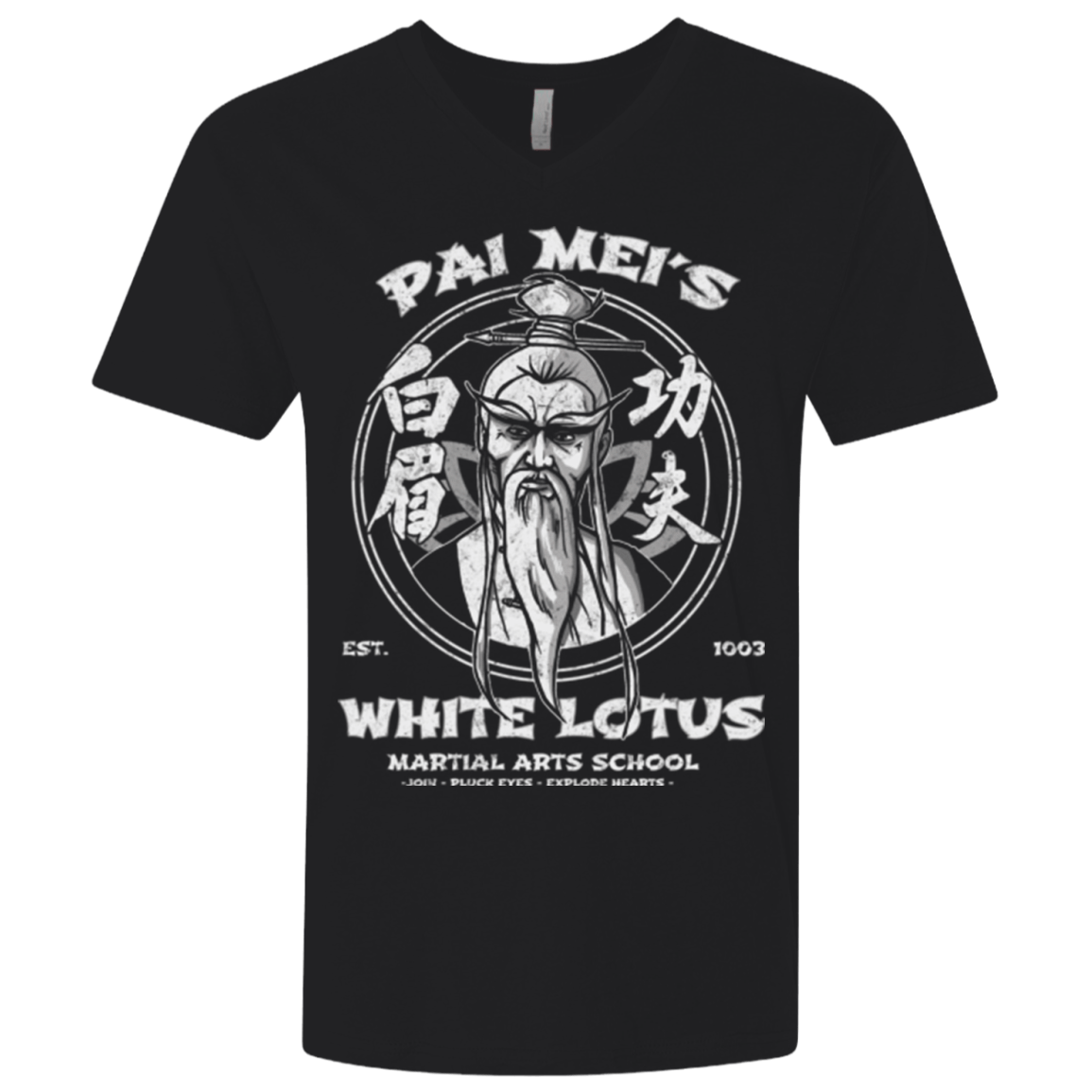T-Shirts Black / X-Small White Lotus Men's Premium V-Neck