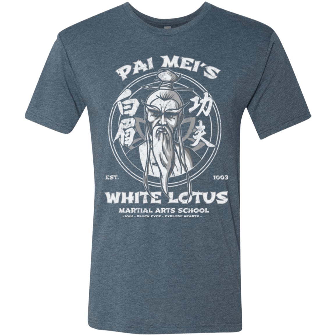T-Shirts Indigo / Small White Lotus Men's Triblend T-Shirt