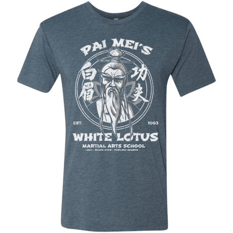 T-Shirts Indigo / Small White Lotus Men's Triblend T-Shirt