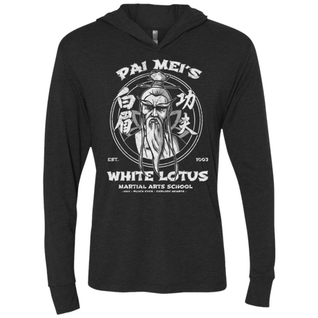 T-Shirts Vintage Black / X-Small White Lotus Triblend Long Sleeve Hoodie Tee