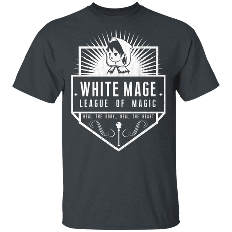T-Shirts Dark Heather / S White Mage League Of Magic T-Shirt