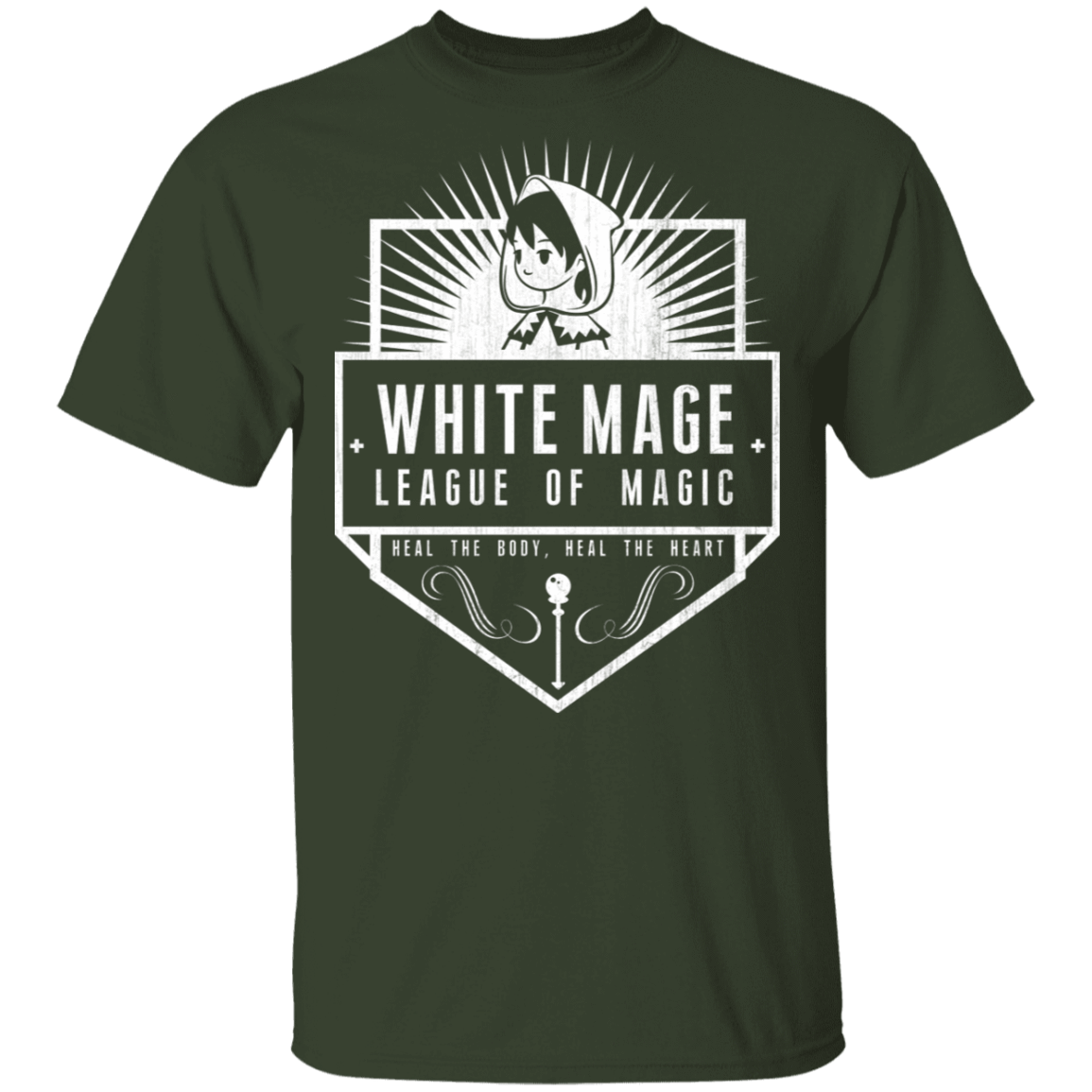 T-Shirts Forest / S White Mage League Of Magic T-Shirt