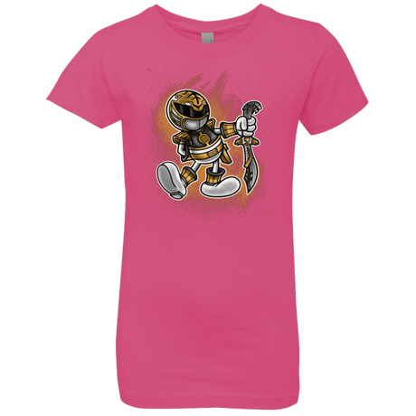 T-Shirts Hot Pink / YXS White Ranger Artwork Girls Premium T-Shirt