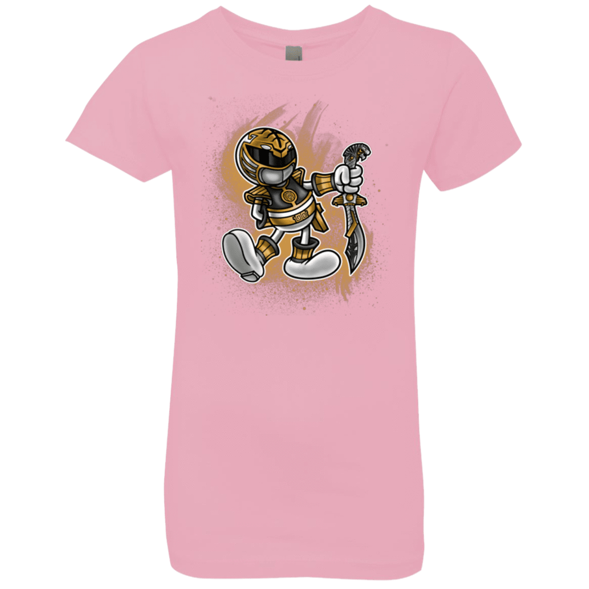 T-Shirts Light Pink / YXS White Ranger Artwork Girls Premium T-Shirt