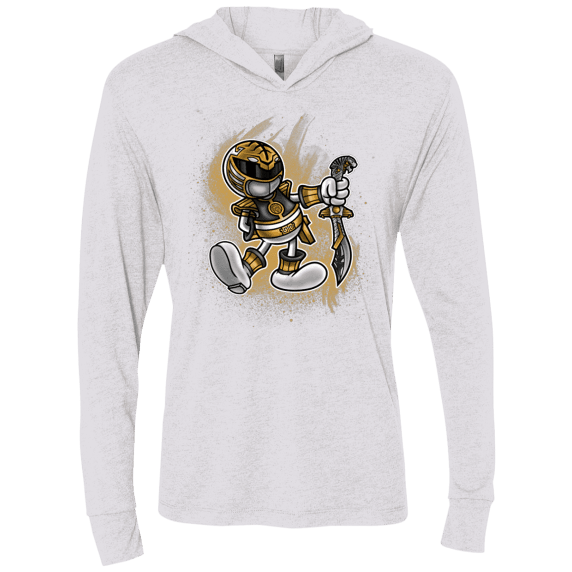 T-Shirts Heather White / X-Small White Ranger Artwork Triblend Long Sleeve Hoodie Tee