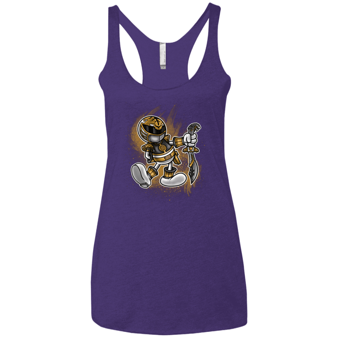T-Shirts Purple / X-Small White Ranger Artwork Women's Triblend Racerback Tank