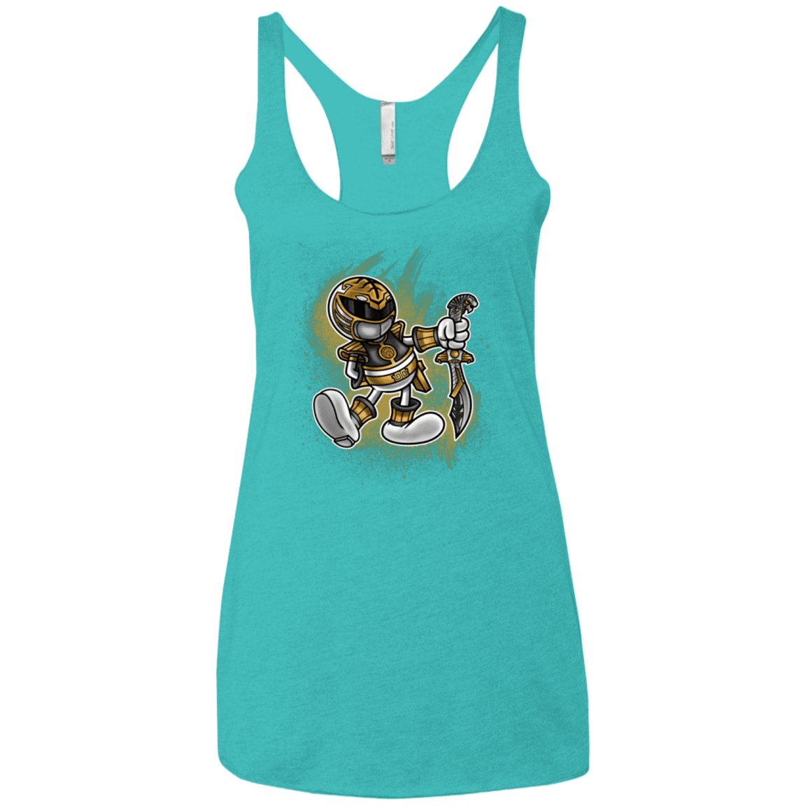 T-Shirts Tahiti Blue / X-Small White Ranger Artwork Women's Triblend Racerback Tank