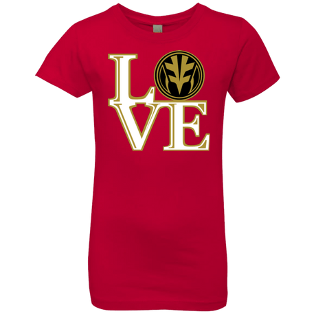 T-Shirts Red / YXS White Ranger LOVE Girls Premium T-Shirt
