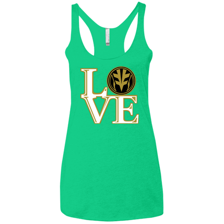 T-Shirts Envy / X-Small White Ranger LOVE Women's Triblend Racerback Tank