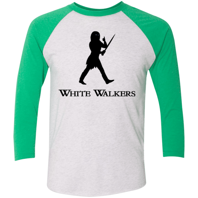 T-Shirts Heather White/Envy / X-Small White walkers Men's Triblend 3/4 Sleeve