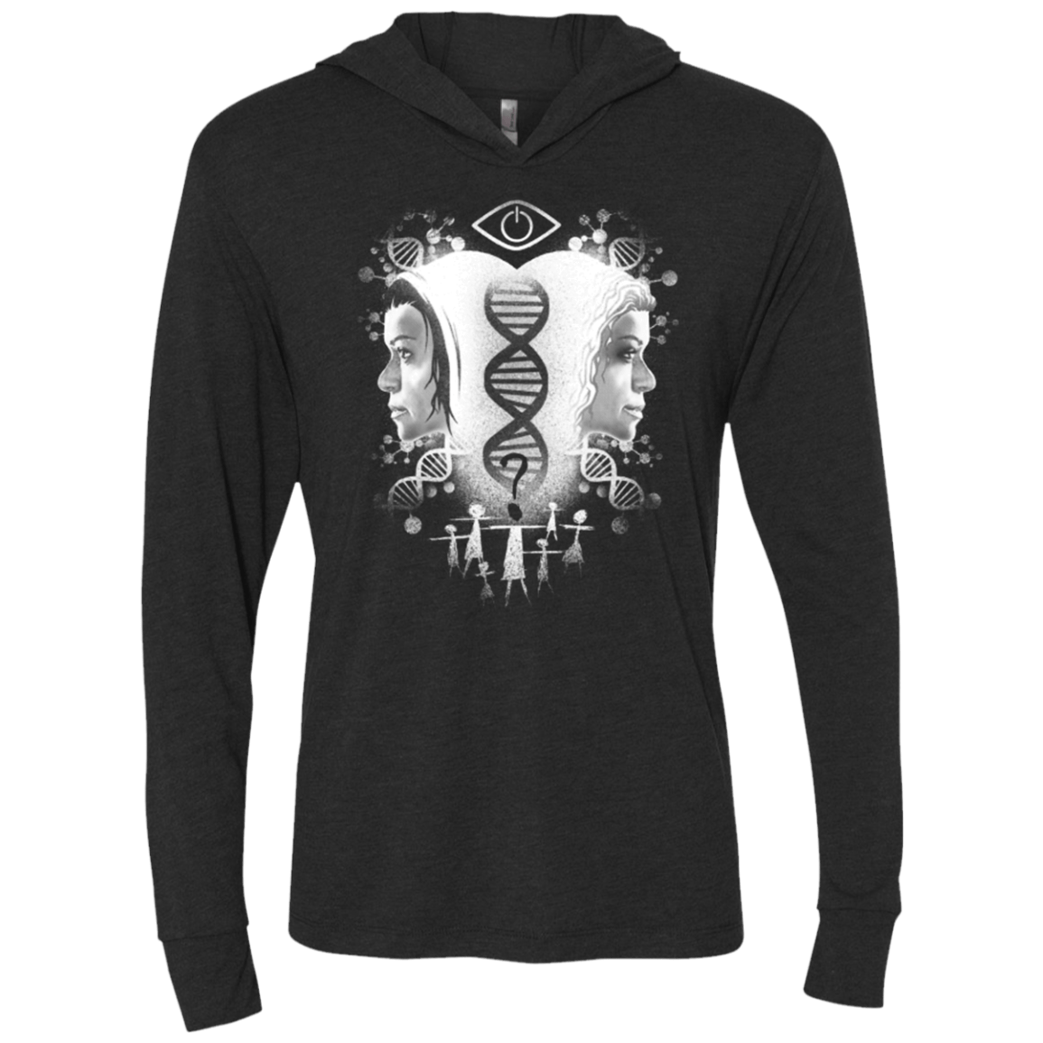 T-Shirts Vintage Black / X-Small Who Am I Triblend Long Sleeve Hoodie Tee