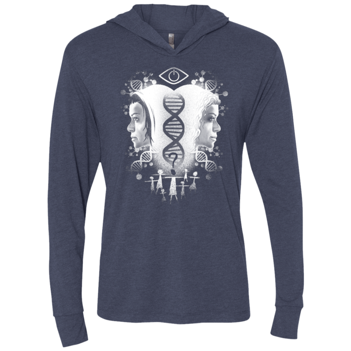 T-Shirts Vintage Navy / X-Small Who Am I Triblend Long Sleeve Hoodie Tee