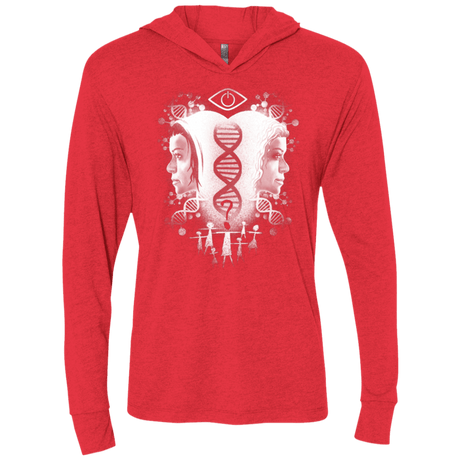 T-Shirts Vintage Red / X-Small Who Am I Triblend Long Sleeve Hoodie Tee