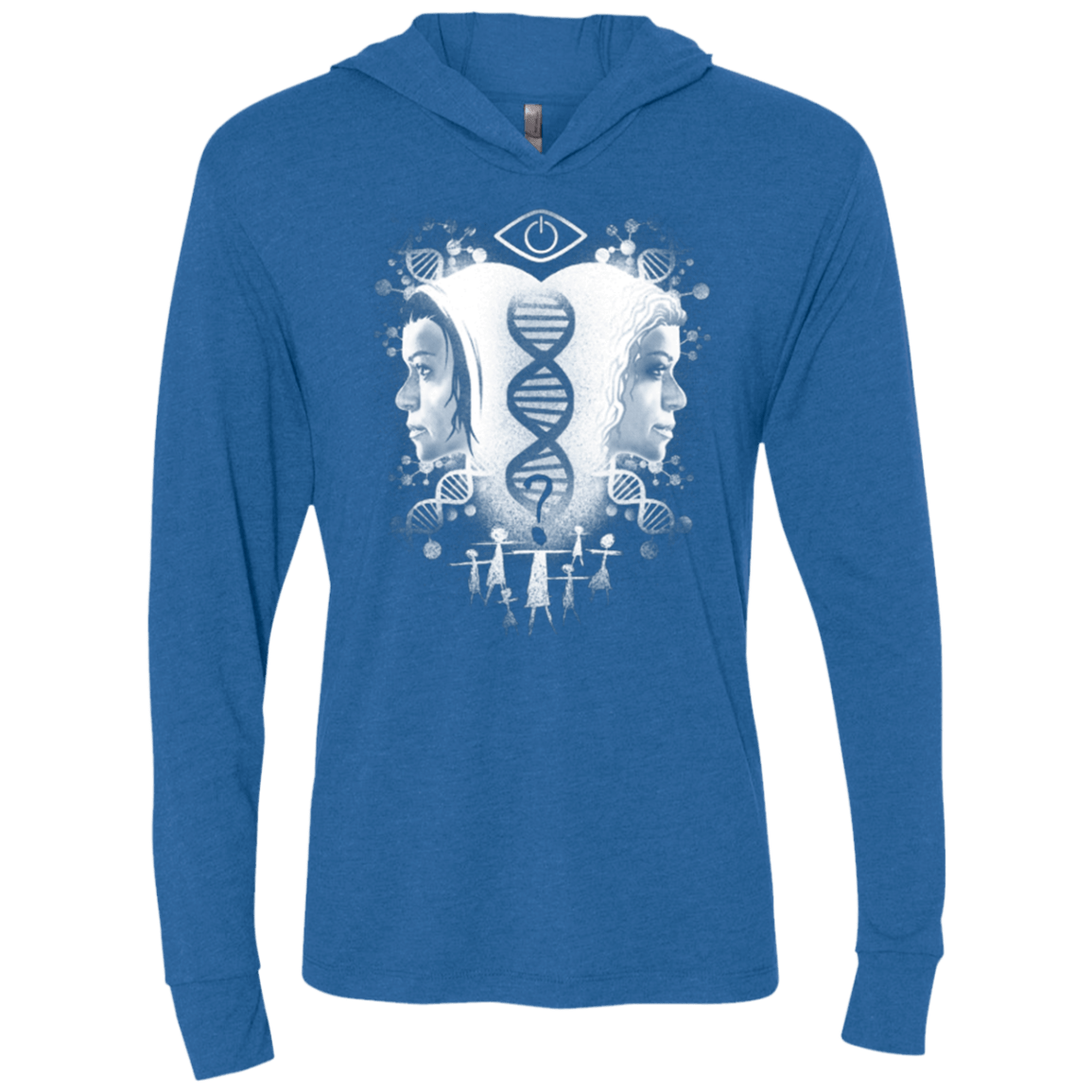 T-Shirts Vintage Royal / X-Small Who Am I Triblend Long Sleeve Hoodie Tee