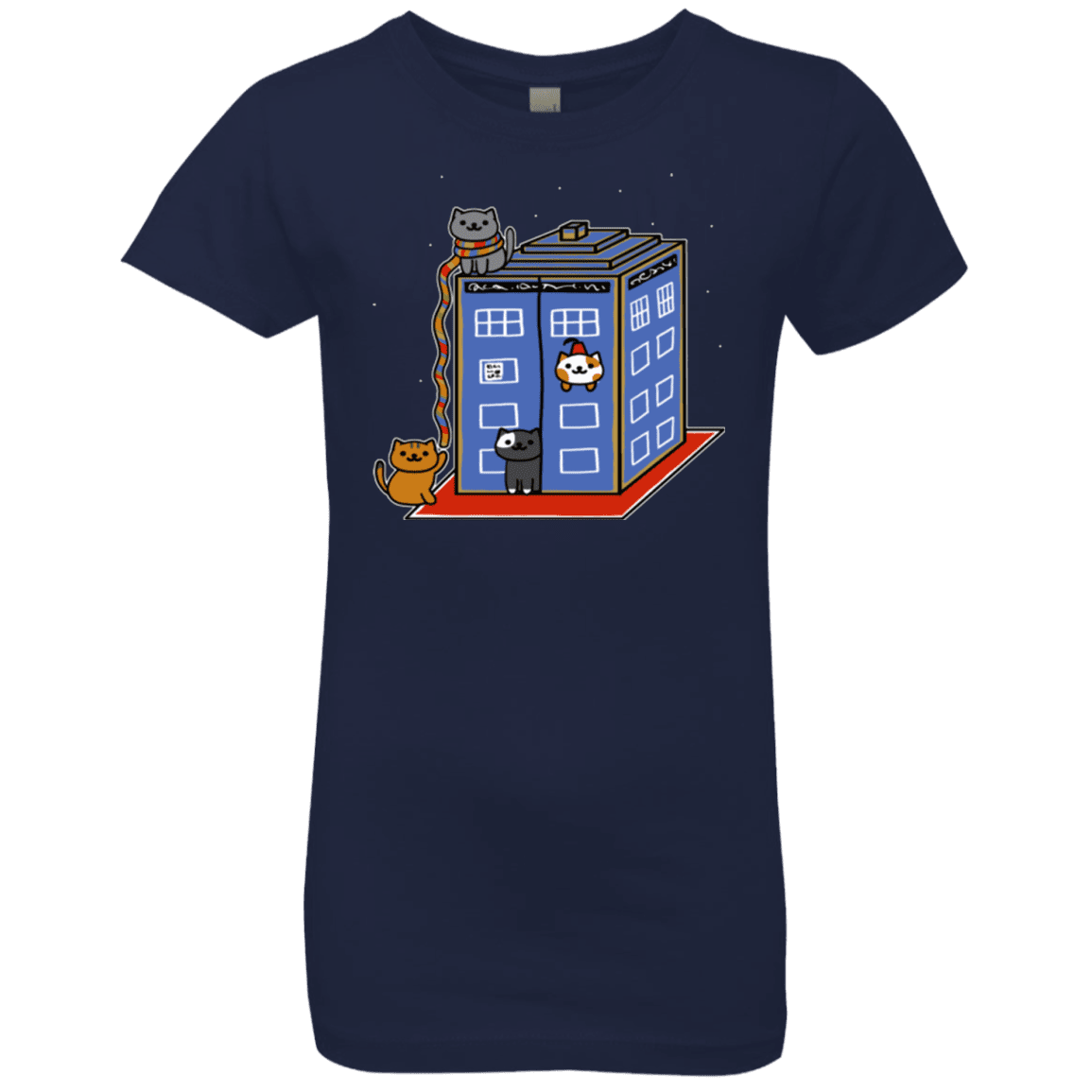 T-Shirts Midnight Navy / YXS Who Atsume Girls Premium T-Shirt