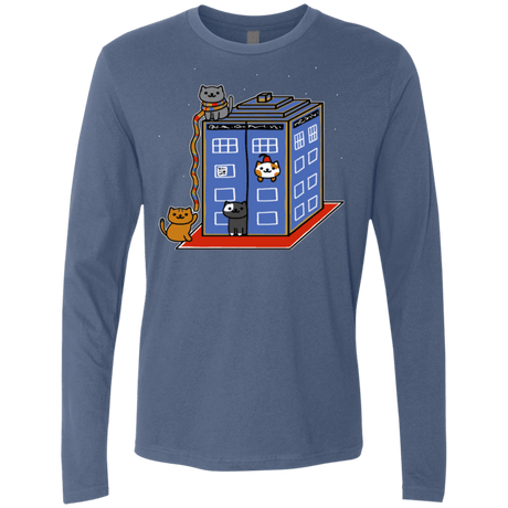 T-Shirts Indigo / Small Who Atsume Men's Premium Long Sleeve