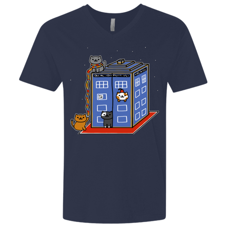 T-Shirts Midnight Navy / X-Small Who Atsume Men's Premium V-Neck