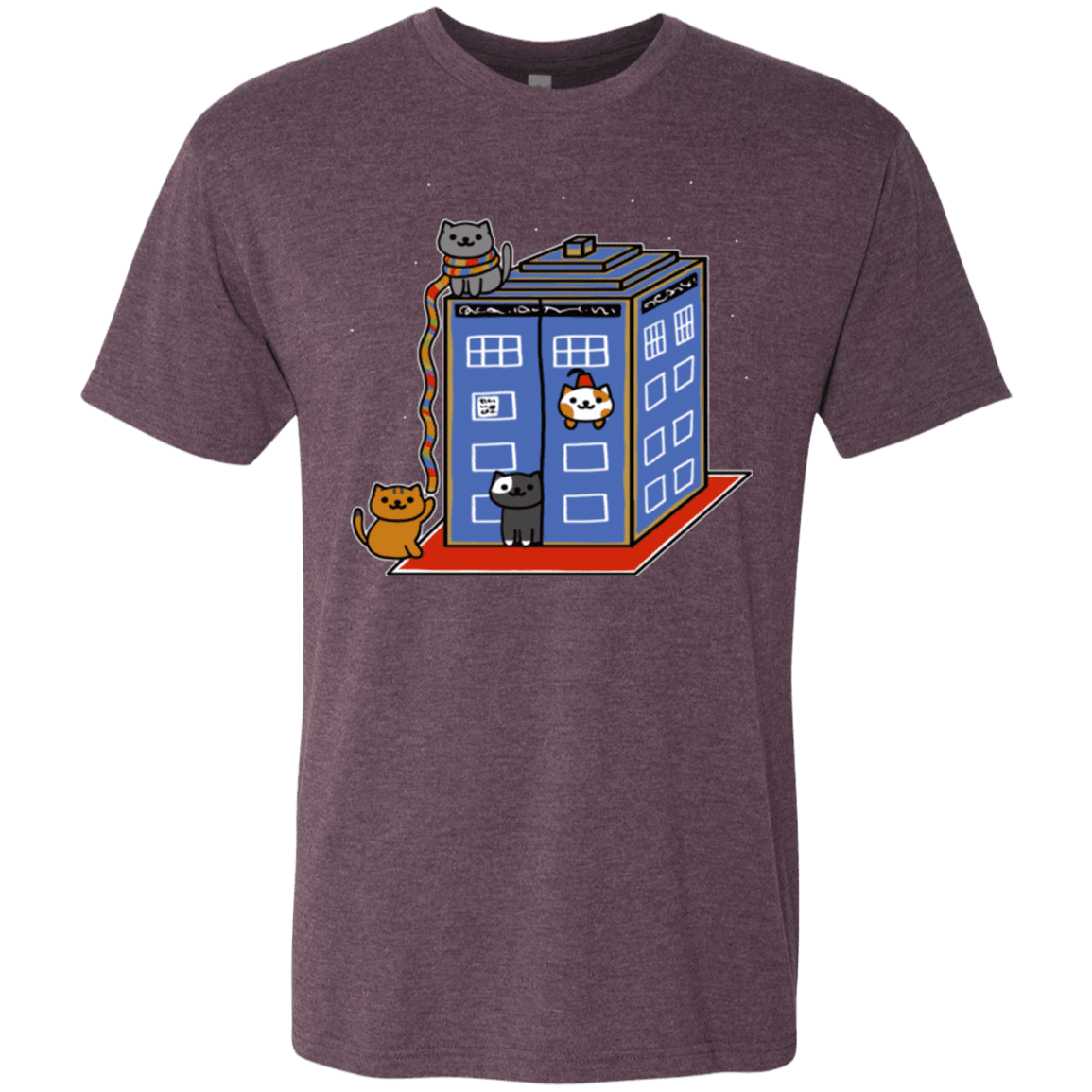 T-Shirts Vintage Purple / Small Who Atsume Men's Triblend T-Shirt