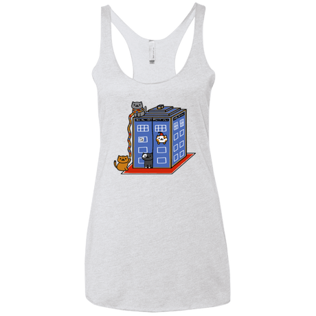 T-Shirts Heather White / X-Small Who Atsume Women's Triblend Racerback Tank