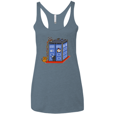 T-Shirts Indigo / X-Small Who Atsume Women's Triblend Racerback Tank