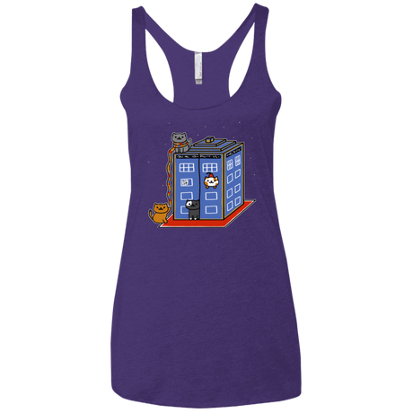 T-Shirts Purple / X-Small Who Atsume Women's Triblend Racerback Tank