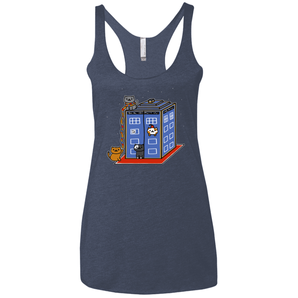 T-Shirts Vintage Navy / X-Small Who Atsume Women's Triblend Racerback Tank