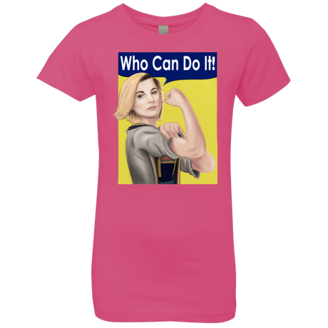 T-Shirts Hot Pink / YXS Who Can Do It Girls Premium T-Shirt