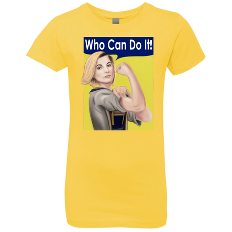 T-Shirts Vibrant Yellow / YXS Who Can Do It Girls Premium T-Shirt