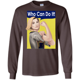 T-Shirts Dark Chocolate / S Who Can Do It Men's Long Sleeve T-Shirt