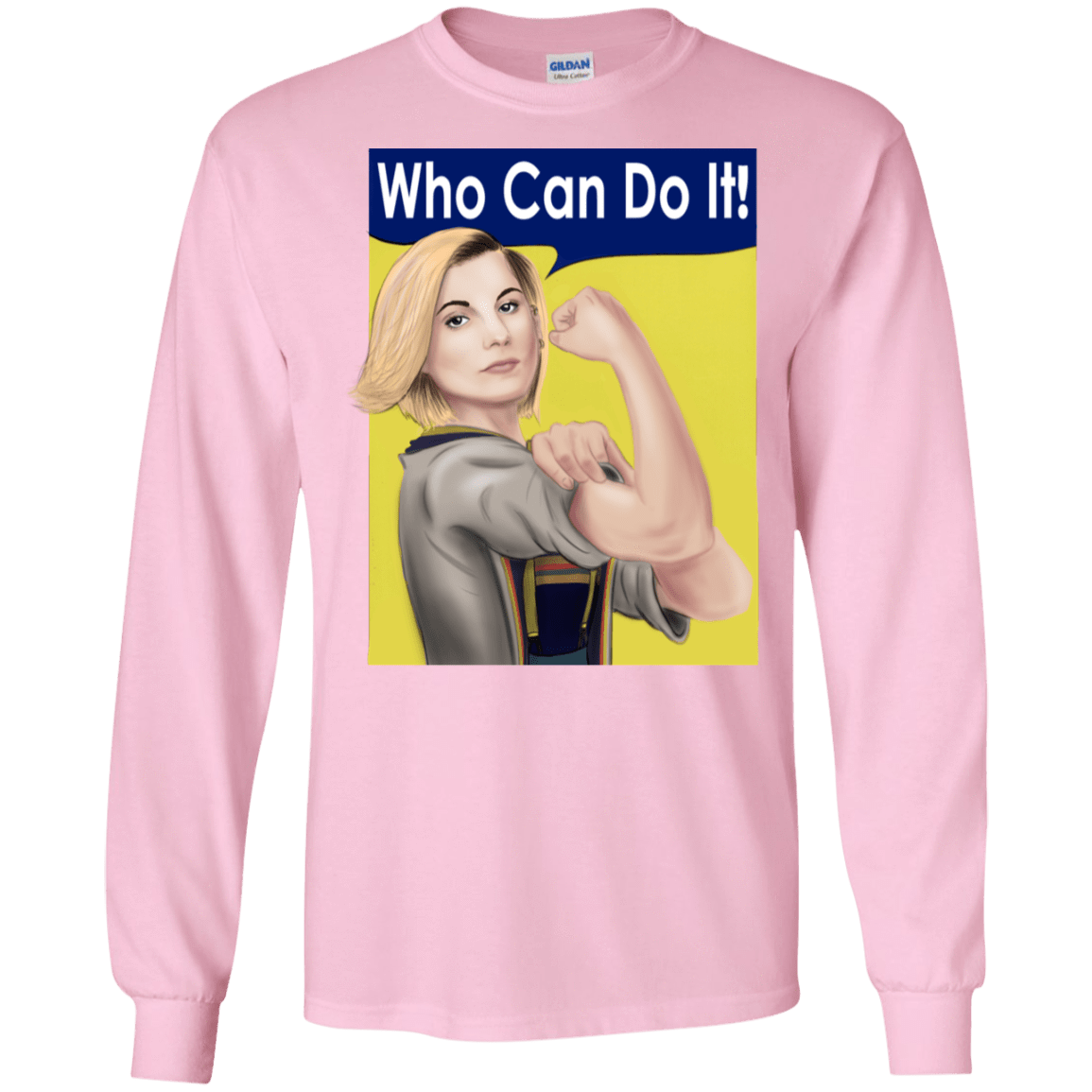 T-Shirts Light Pink / S Who Can Do It Men's Long Sleeve T-Shirt