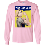 T-Shirts Light Pink / S Who Can Do It Men's Long Sleeve T-Shirt