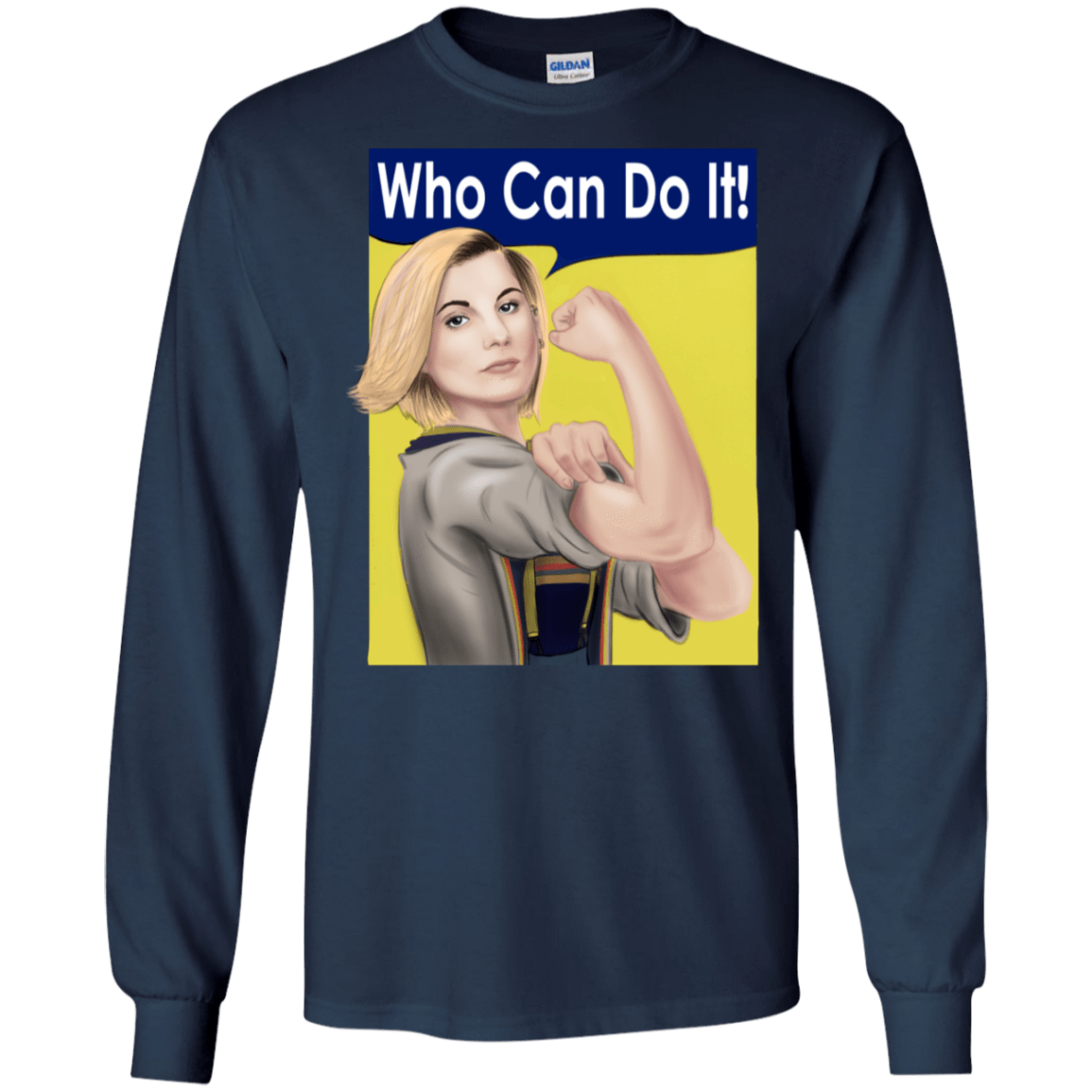 T-Shirts Navy / S Who Can Do It Men's Long Sleeve T-Shirt