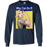 T-Shirts Navy / S Who Can Do It Men's Long Sleeve T-Shirt