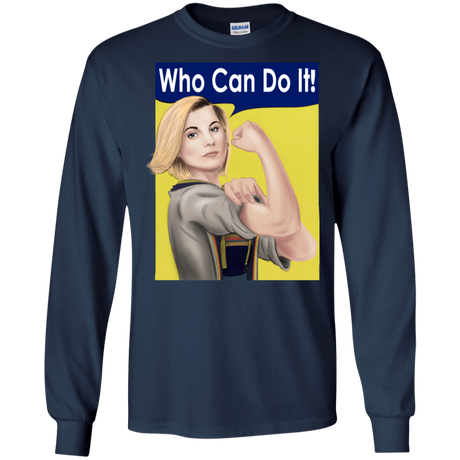 T-Shirts Navy / S Who Can Do It Men's Long Sleeve T-Shirt