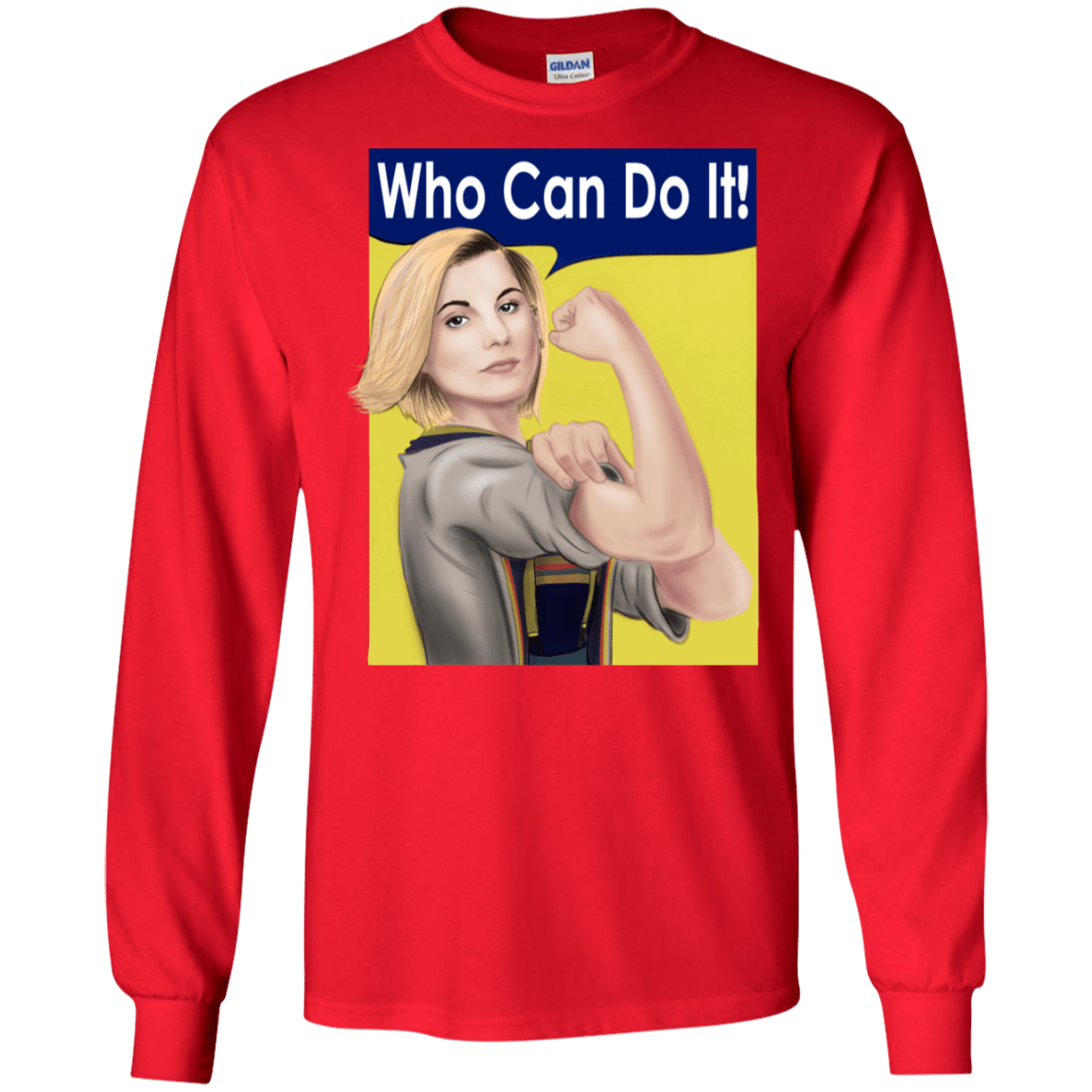 T-Shirts Red / S Who Can Do It Men's Long Sleeve T-Shirt