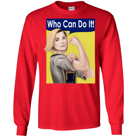 T-Shirts Red / S Who Can Do It Men's Long Sleeve T-Shirt