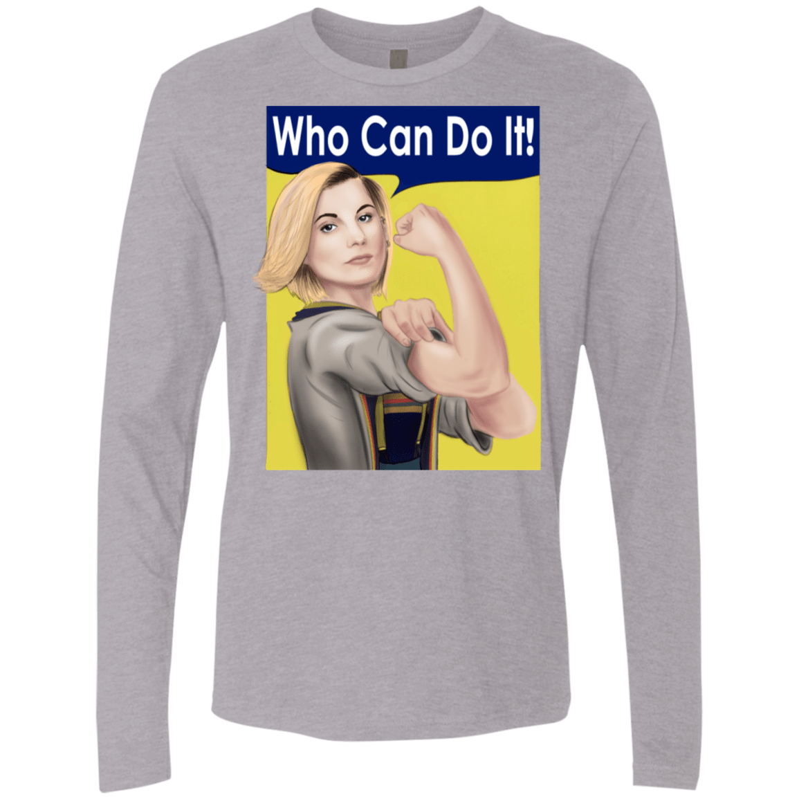 T-Shirts Heather Grey / S Who Can Do It Men's Premium Long Sleeve