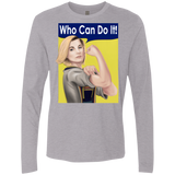 T-Shirts Heather Grey / S Who Can Do It Men's Premium Long Sleeve