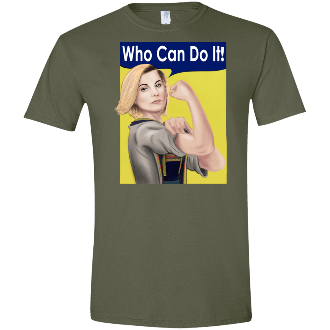 T-Shirts Military Green / S Who Can Do It Men's Semi-Fitted Softstyle