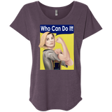 T-Shirts Vintage Purple / X-Small Who Can Do It Triblend Dolman Sleeve