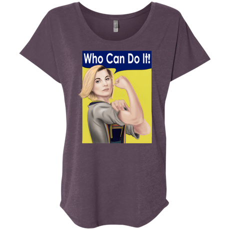 T-Shirts Vintage Purple / X-Small Who Can Do It Triblend Dolman Sleeve