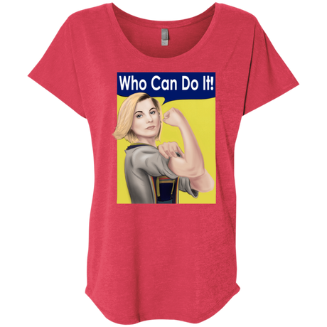 T-Shirts Vintage Red / X-Small Who Can Do It Triblend Dolman Sleeve