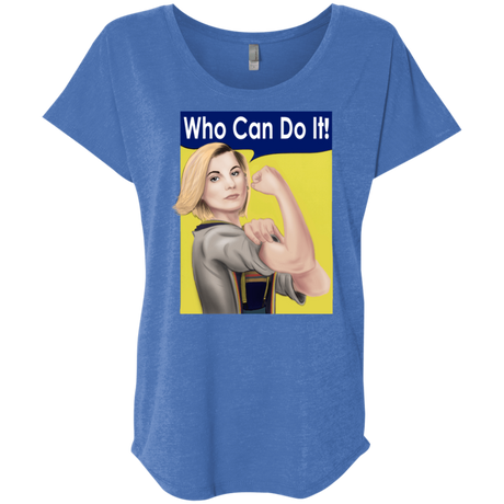T-Shirts Vintage Royal / X-Small Who Can Do It Triblend Dolman Sleeve