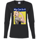 T-Shirts Black / S Who Can Do It Women's Long Sleeve T-Shirt