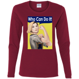 T-Shirts Cardinal / S Who Can Do It Women's Long Sleeve T-Shirt