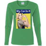 T-Shirts Irish Green / S Who Can Do It Women's Long Sleeve T-Shirt