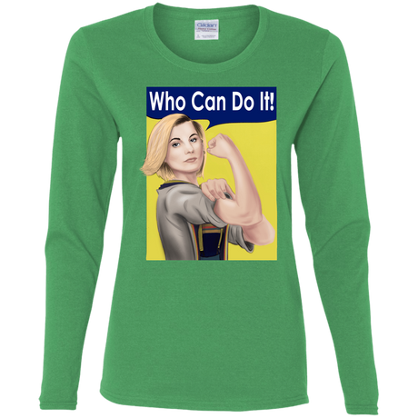 T-Shirts Irish Green / S Who Can Do It Women's Long Sleeve T-Shirt