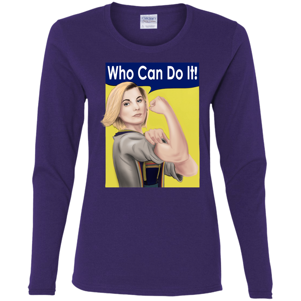 T-Shirts Purple / S Who Can Do It Women's Long Sleeve T-Shirt