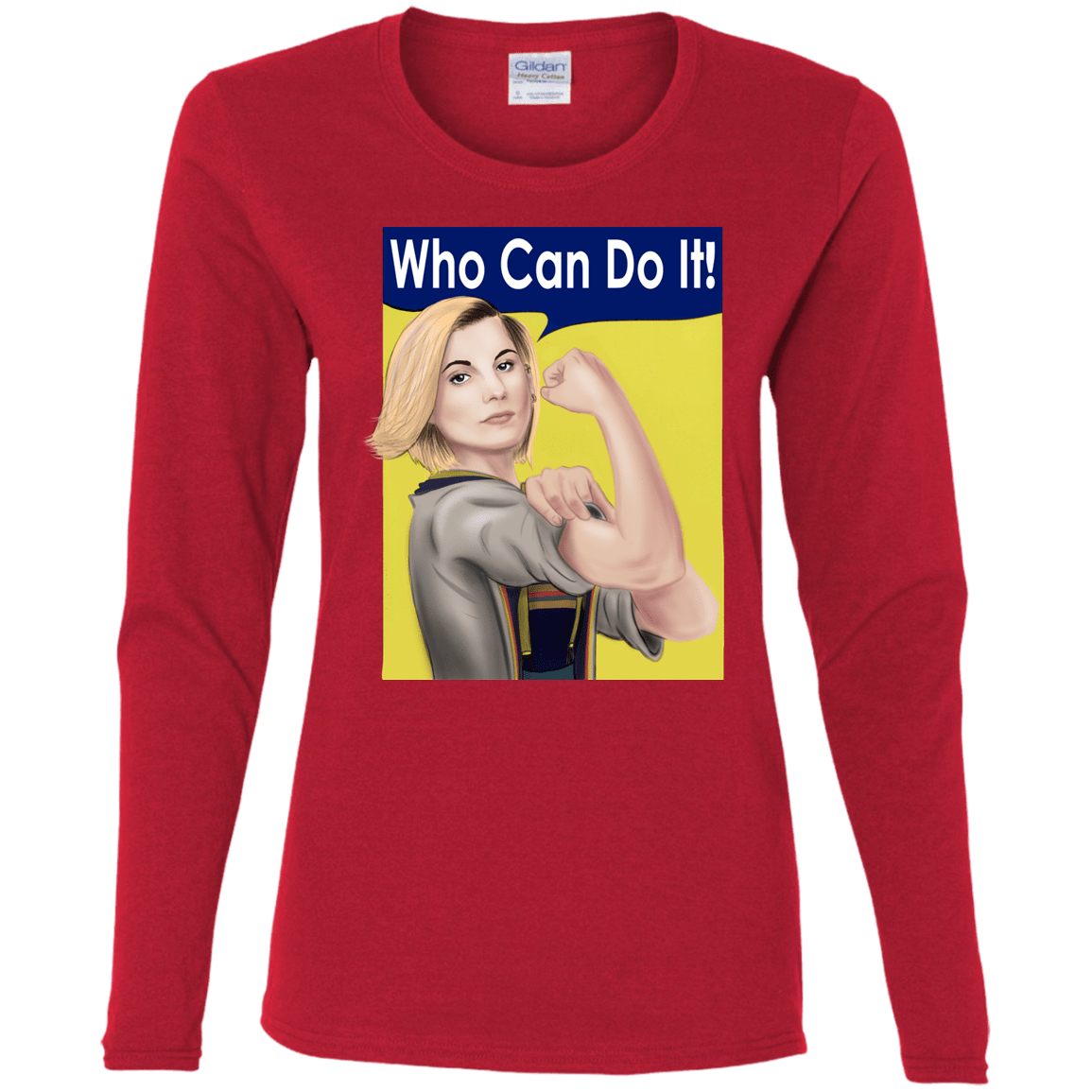 T-Shirts Red / S Who Can Do It Women's Long Sleeve T-Shirt