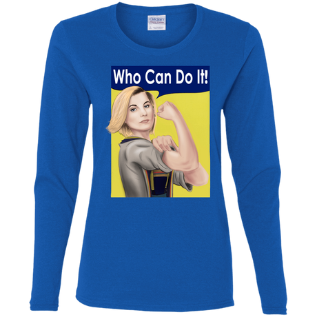 T-Shirts Royal / S Who Can Do It Women's Long Sleeve T-Shirt